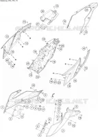 CACHES LATERAUX pour KTM 250 ADVENTURE BLACK de 2021