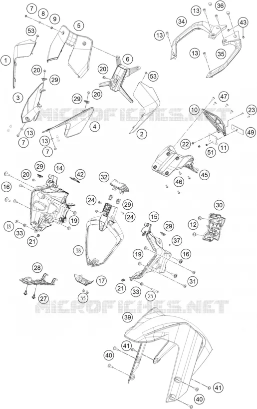 PLASTIQUES KTM MOTO 250 2021 ADVENTURE  250 ADVENTURE BLACK
