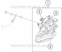 ETRIER DE FREIN AR pour KTM 390 ADVENTURE WHITE - IKD de 2021