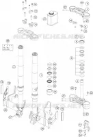 FOURCHE / T DE FOURCHE pour KTM 390 ADVENTURE WHITE - IKD de 2021