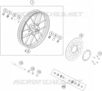 ROUE AVANT pour KTM 390 ADVENTURE WHITE - IKD de 2021