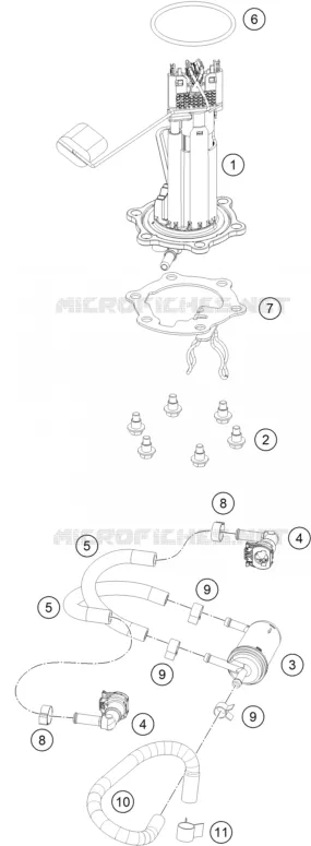 POMPE A ESSENCE KTM MOTO 390 2021 ADVENTURE  390 ADVENTURE WHITE - B.D.