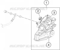 ETRIER DE FREIN AR pour KTM 390 ADVENTURE WHITE de 2020