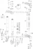 FOURCHE / T DE FOURCHE pour KTM 390 ADVENTURE WHITE de 2020