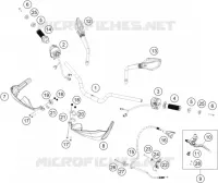 GUIDON / COMMANDES pour KTM 390 ADVENTURE WHITE de 2020