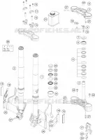 FOURCHE / T DE FOURCHE pour KTM 390 ADVENTURE ORANGE de 2020