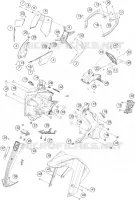 PLASTIQUES pour KTM 390 ADVENTURE ORANGE de 2020