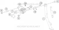 BEQUILLE LATERALE / CENTRALE pour KTM 390 ADVENTURE WHITE - CKD de 2020