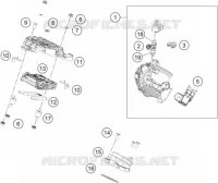BOITIER PAPILLON INJECTION pour KTM 390 ADVENTURE WHITE - CKD de 2020