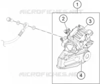 ETRIER DE FREIN AR pour KTM 390 ADVENTURE WHITE - CKD de 2020