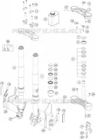 FOURCHE / T DE FOURCHE pour KTM 390 ADVENTURE WHITE - CKD de 2020