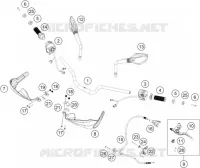 GUIDON / COMMANDES pour KTM 390 ADVENTURE WHITE - CKD de 2020