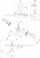 VILEBREQUIN / PISTON pour KTM 390 ADVENTURE WHITE - CKD de 2020