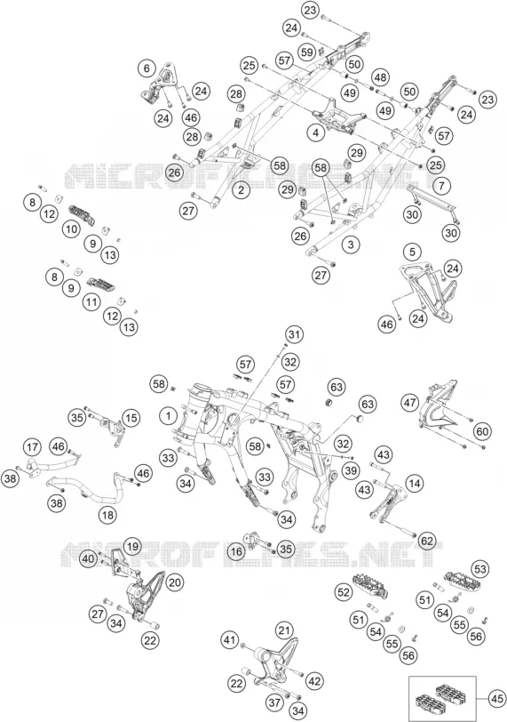 CADRE KTM MOTO 890 2021 ADVENTURE  890 ADVENTURE R RALLY