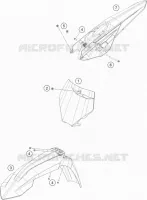 PLASTIQUES pour KTM 125 XC de 2021