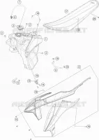RESERVOIR / SELLE pour KTM 125 XC de 2021