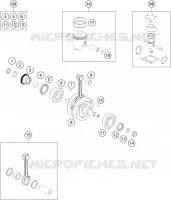 VILEBREQUIN / PISTON pour KTM 125 XC de 2021
