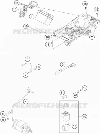 BATTERIE KTM MOTO 250 2021 XC-F  250 XC-F