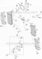 CIRCUIT DE REFROIDISSEMENT pour KTM 500 EXC-F SIX DAYS de 2021