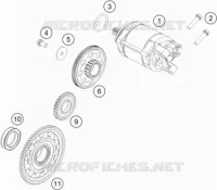 DEMARREUR ELECTRIQUE pour KTM 500 EXC-F SIX DAYS de 2021