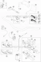 GUIDON / COMMANDES pour KTM 500 EXC-F SIX DAYS de 2021