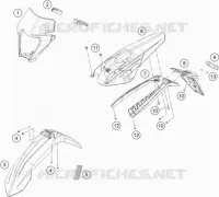 PLASTIQUES pour KTM 500 EXC-F SIX DAYS de 2021