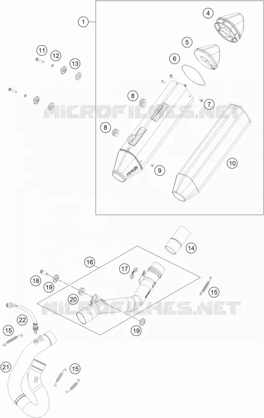 ECHAPPEMENT KTM MOTO 450 2021 EXC-F  450 EXC-F
