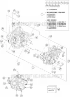 CARTER MOTEUR pour KTM 350 EXC-F SIX DAYS de 2021