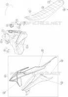 RESERVOIR / SELLE pour KTM 350 EXC-F SIX DAYS de 2021