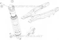 AMORTISSEUR pour KTM 450 SX-F de 2021