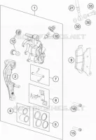 ETRIER DE FREIN AVANT pour KTM 450 SX-F de 2021