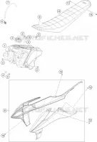 RESERVOIR / SELLE pour KTM 450 SX-F de 2021
