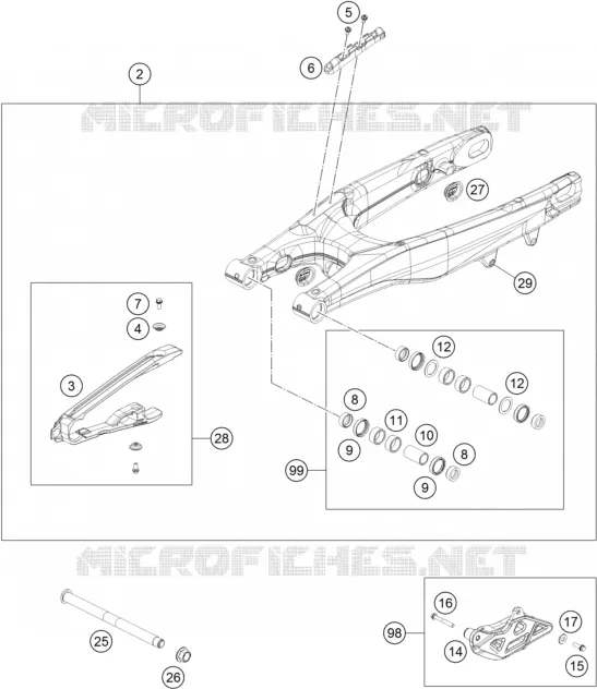 BRAS OSCILLANT  KTM MOTO 450 2021 SX-F  450 SX-F