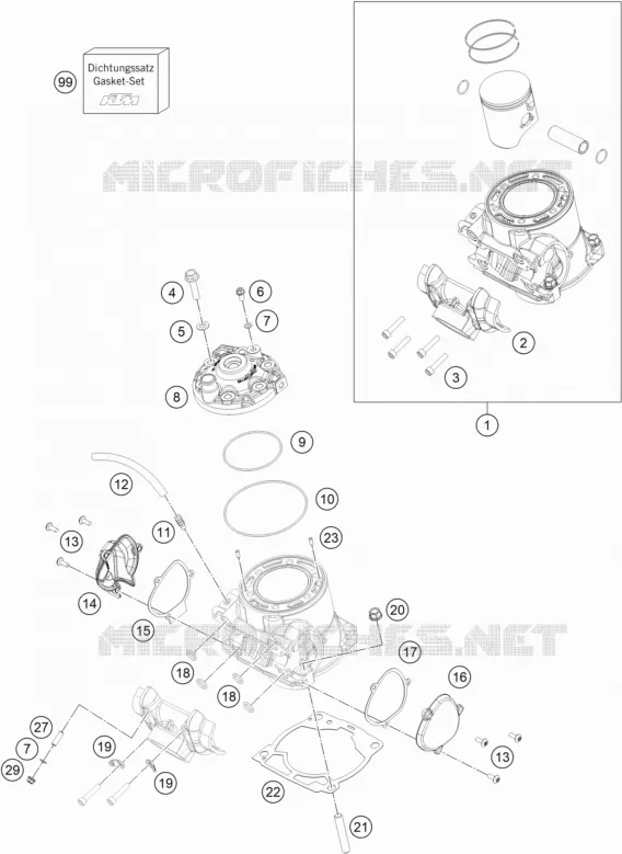 CYLINDRE / CULASSE KTM MOTO 250 2021 SX  250 SX