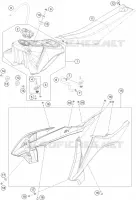 RESERVOIR / SELLE pour KTM 65 SX de 2021
