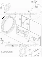 ROUE ARRIERE pour KTM 65 SX de 2021