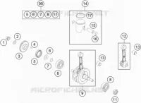 VILEBREQUIN / PISTON pour KTM 50 SX FACTORY EDITION de 2021