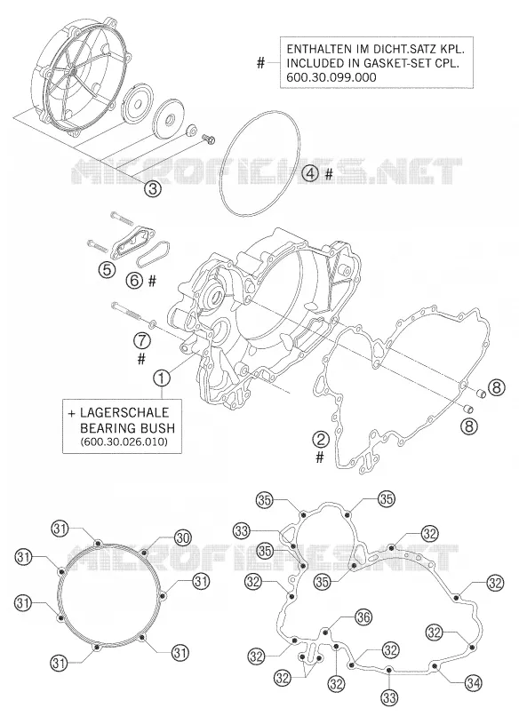 CARTER EMBRAYAGE KTM MOTO 990 2005 SUPERDUKE  990 SUPER DUKE BLACK