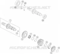 BOITE DE VITESSES   ARBRE PRIMAIRE pour KTM 450 XC-F de 2022