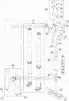 FOURCHE / T DE FOURCHE pour KTM 450 XC-F de 2022