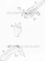 PLASTIQUES pour KTM 450 XC-F de 2022