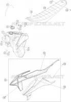 RESERVOIR / SELLE pour KTM 450 XC-F de 2022