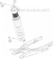 AMORTISSEUR pour KTM 500 XCF-W de 2022