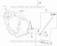 BEQUILLE LATERALE / CENTRALE pour KTM 500 XCF-W de 2022