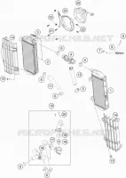 CIRCUIT DE REFROIDISSEMENT pour KTM 500 XCF-W de 2022
