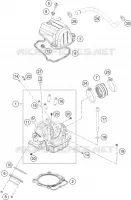 CULASSE pour KTM 500 XCF-W de 2022