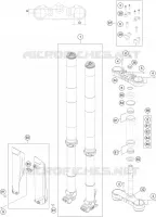FOURCHE / T DE FOURCHE pour KTM 500 XCF-W de 2022