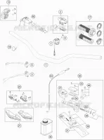 GUIDON / COMMANDES pour KTM 500 XCF-W de 2022