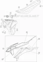 RESERVOIR / SELLE pour KTM 500 XCF-W de 2022
