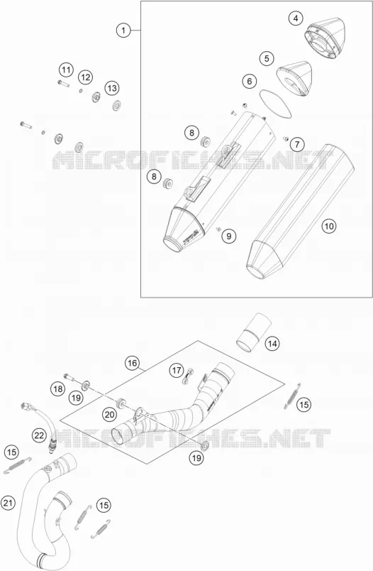 ECHAPPEMENT KTM MOTO 250 2022 EXC-F  250 EXC-F SIX DAYS